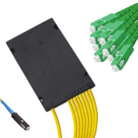 1x8 Module PLC Splitter MU/UPC to SC/APC 9/125 Singlemode