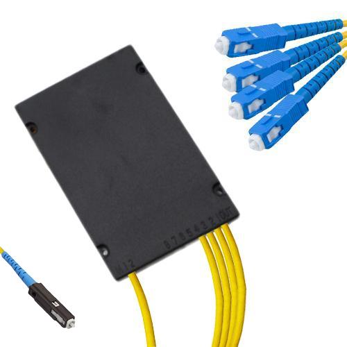1x4 Module PLC Splitter MU/UPC to SC/UPC 9/125 Singlemode