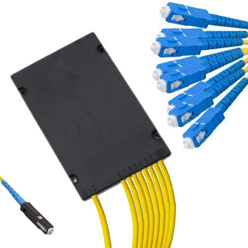1x8 Module PLC Splitter MU/UPC to SC/UPC 9/125 Singlemode