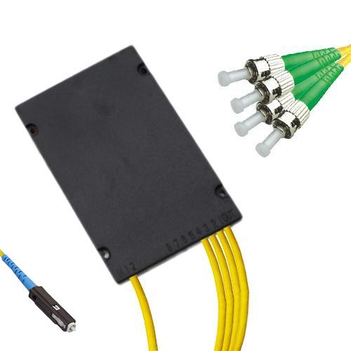 1x4 Module PLC Splitter MU/UPC to ST/APC 9/125 Singlemode