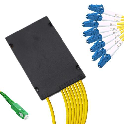 1x8 Module PLC Splitter SC/APC to LC/UPC 9/125 Singlemode