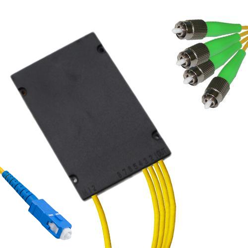 1x4 Module PLC Splitter SC/UPC to FC/APC 9/125 Singlemode