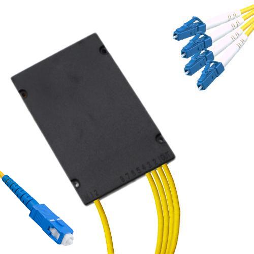 1x4 Module PLC Splitter SC/UPC to LC/UPC 9/125 Singlemode