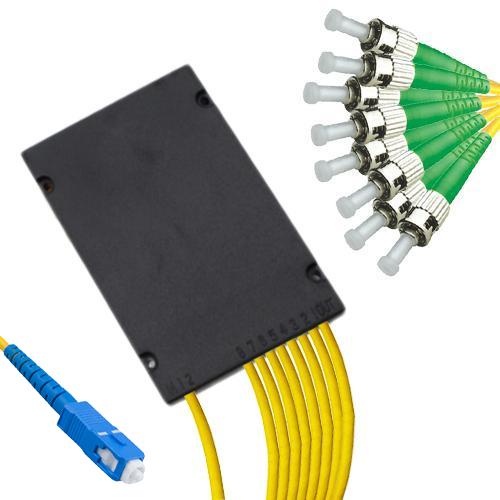 1x8 Module PLC Splitter SC/UPC to ST/APC 9/125 Singlemode