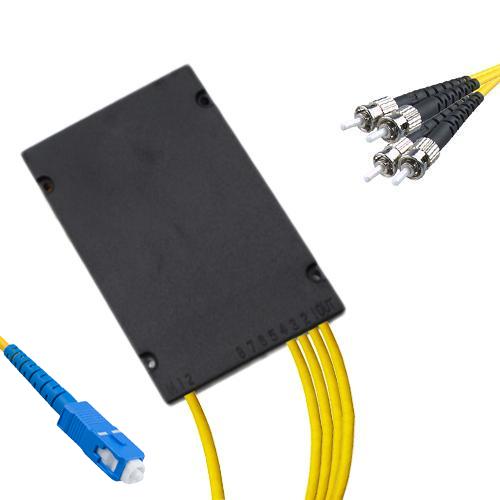 1x4 Module PLC Splitter SC/UPC to ST/UPC 9/125 Singlemode