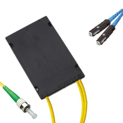 1x2 Module PLC Splitter ST/APC to MU/UPC 9/125 Singlemode