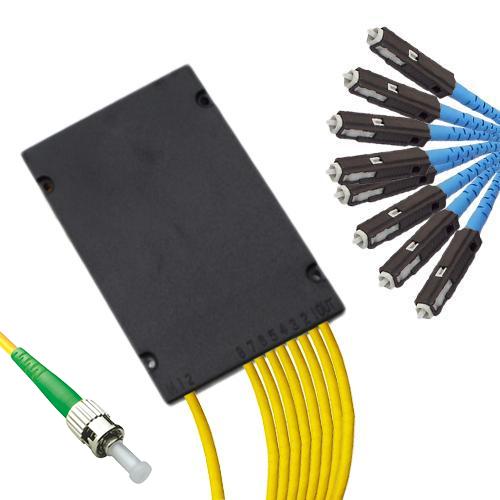 1x8 Module PLC Splitter ST/APC to MU/UPC 9/125 Singlemode