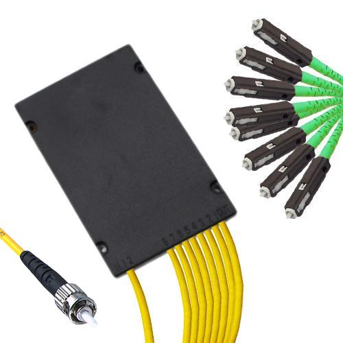 1x8 Module PLC Splitter ST/UPC to MU/APC 9/125 Singlemode