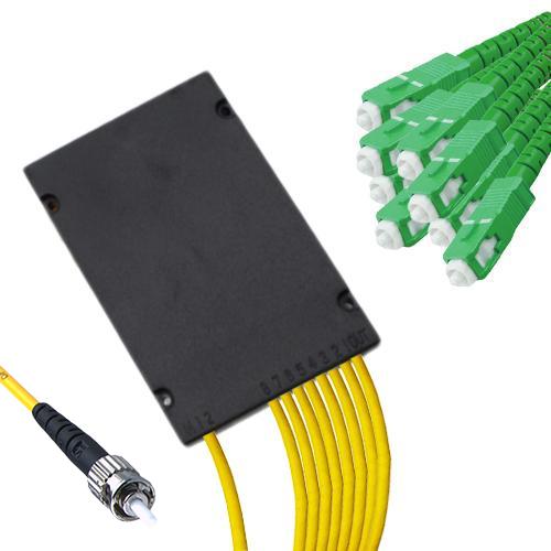 1x8 Module PLC Splitter ST/UPC to SC/APC 9/125 Singlemode