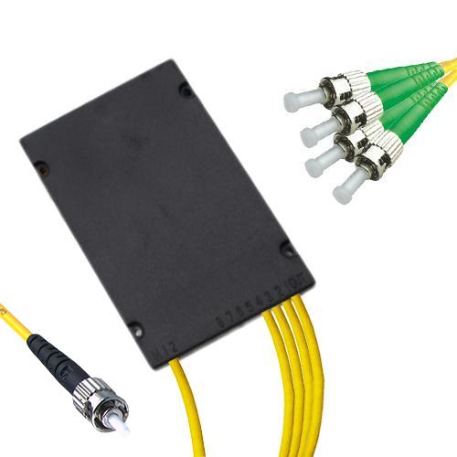 1x4 Module PLC Splitter ST/UPC to ST/APC 9/125 Singlemode