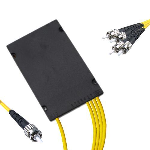 1x4 Module PLC Splitter ST/UPC to ST/UPC 9/125 Singlemode