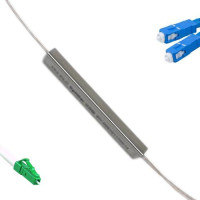 1x2 Mini-Module PLC Splitter LC/APC to SC/UPC 9/125 Singlemode