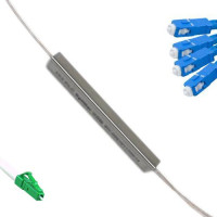 1x4 Mini-Module PLC Splitter LC/APC to SC/UPC 9/125 Singlemode