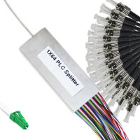 1x64 Mini-Module PLC Splitter LC/APC to ST/UPC 9/125 Singlemode