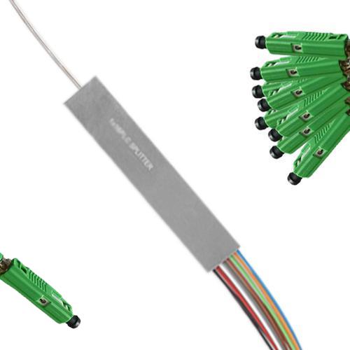 1x8 Mini-Module PLC Splitter MU/APC to MU/APC 9/125 Singlemode