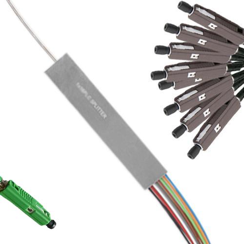 1x8 Mini-Module PLC Splitter MU/APC to MU/UPC 9/125 Singlemode