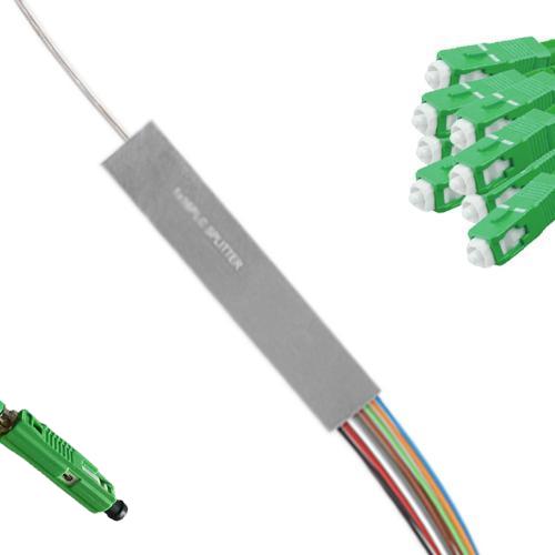 1x8 Mini-Module PLC Splitter MU/APC to SC/APC 9/125 Singlemode