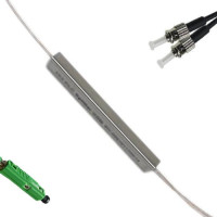 1x2 Mini-Module PLC Splitter MU/APC to ST/UPC 9/125 Singlemode