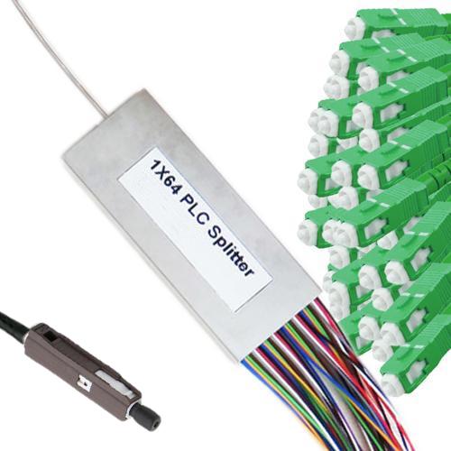 1x64 Mini-Module PLC Splitter MU/UPC to SC/APC 9/125 Singlemode