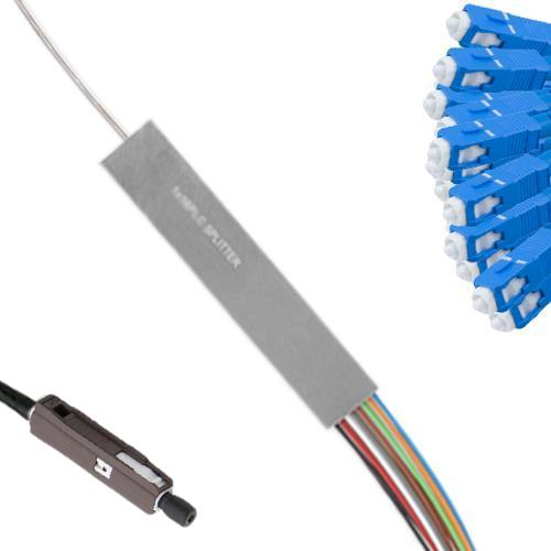 1x16 Mini-Module PLC Splitter MU/UPC to SC/UPC 9/125 Singlemode