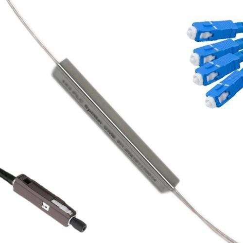 1x4 Mini-Module PLC Splitter MU/UPC to SC/UPC 9/125 Singlemode