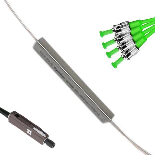 1x4 Mini-Module PLC Splitter MU/UPC to ST/APC 9/125 Singlemode