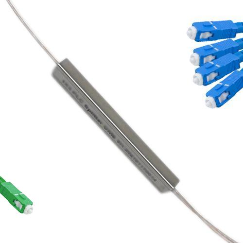 1x4 Mini-Module PLC Splitter SC/APC to SC/UPC 9/125 Singlemode