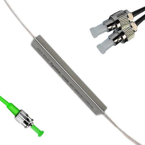1x2 Mini-Module PLC Splitter ST/APC to FC/UPC 9/125 Singlemode