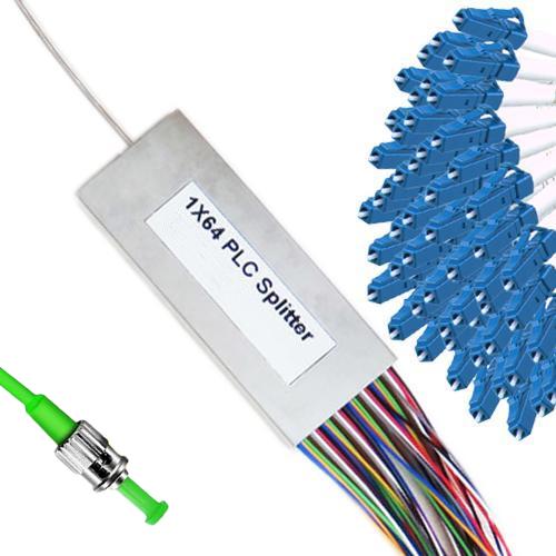 1x64 Mini-Module PLC Splitter ST/APC to LC/UPC 9/125 Singlemode