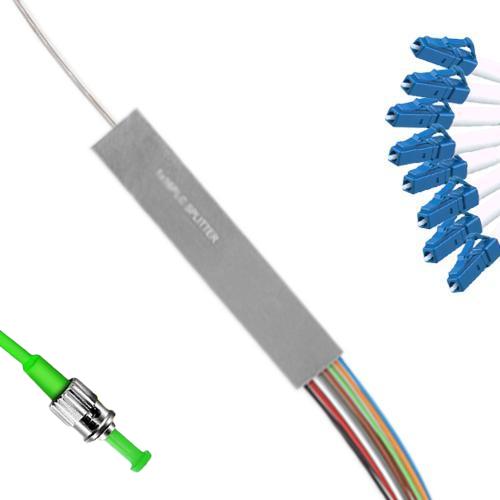 1x8 Mini-Module PLC Splitter ST/APC to LC/UPC 9/125 Singlemode