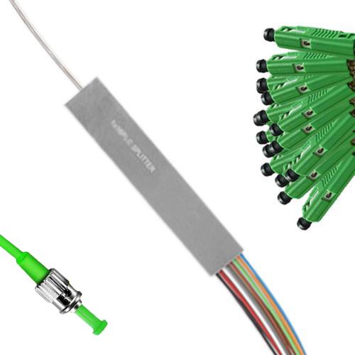 1x16 Mini-Module PLC Splitter ST/APC to MU/APC 9/125 Singlemode