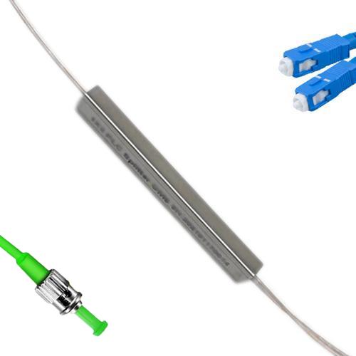 1x2 Mini-Module PLC Splitter ST/APC to SC/UPC 9/125 Singlemode