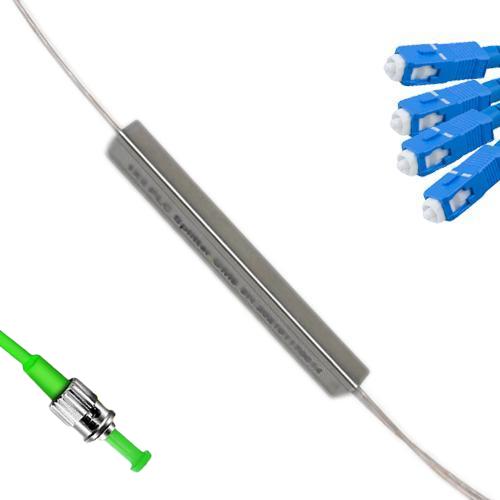 1x4 Mini-Module PLC Splitter ST/APC to SC/UPC 9/125 Singlemode