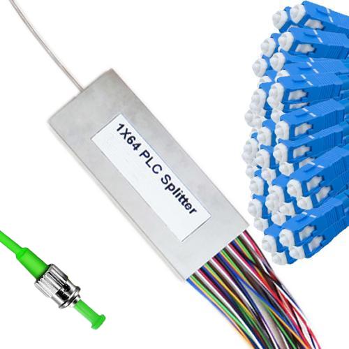 1x64 Mini-Module PLC Splitter ST/APC to SC/UPC 9/125 Singlemode