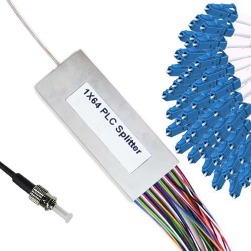 1x64 Mini-Module PLC Splitter ST/UPC to LC/UPC 9/125 Singlemode