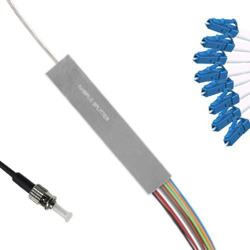 1x8 Mini-Module PLC Splitter ST/UPC to LC/UPC 9/125 Singlemode