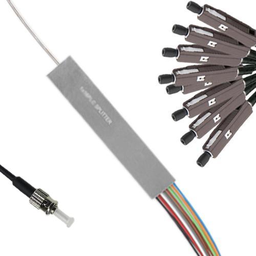 1x8 Mini-Module PLC Splitter ST/UPC to MU/UPC 9/125 Singlemode