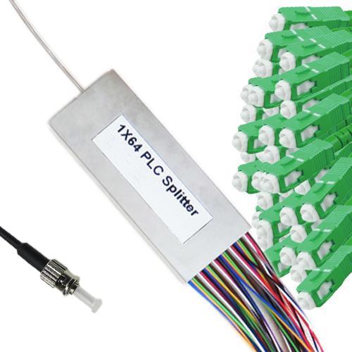 1x64 Mini-Module PLC Splitter ST/UPC to SC/APC 9/125 Singlemode