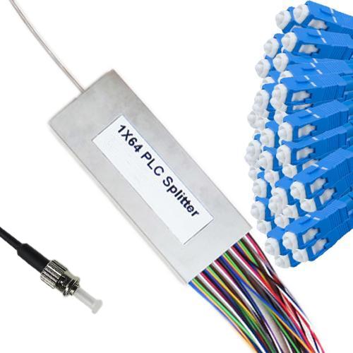 1x64 Mini-Module PLC Splitter ST/UPC to SC/UPC 9/125 Singlemode