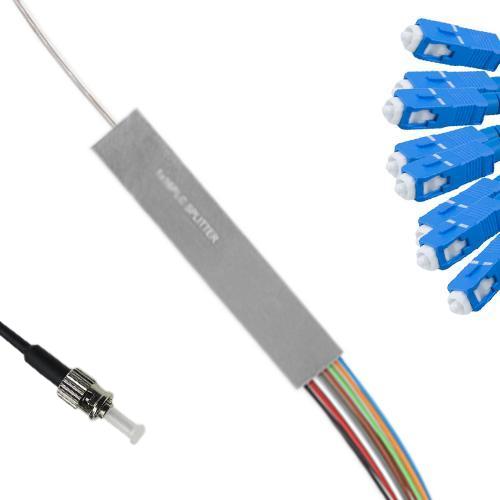 1x8 Mini-Module PLC Splitter ST/UPC to SC/UPC 9/125 Singlemode