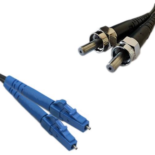 Plastic POF PMMA LC/UPC to SMA905/UPC 1000um Duplex Patch Cord