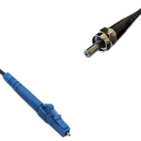 Plastic POF PMMA LC/UPC to SMA905/UPC 1000um Simplex Patch Cord