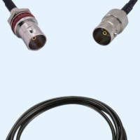 75 Ohm BNC Front Mount Bulkhead Female to BNC Female RG174 RF Cable Assembly