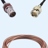 75 Ohm BNC Front Mount Bulkhead Female to BNC Male RG179 RF Cable Assembly