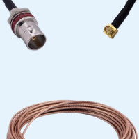 75 Ohm BNC Front Mount Bulkhead Female to MCX Male Right Angle RG179 RF RF Cable