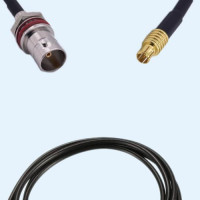 75 Ohm BNC Front Mount Bulkhead Female to MCX Male RG174 RF Cable Assembly