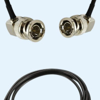 75 Ohm BNC Male Right Angle to BNC Male Right Angle RG174 RF Cable Assembly