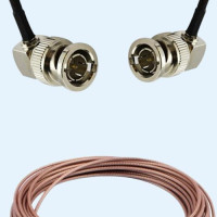 75 Ohm BNC Male Right Angle to BNC Male Right Angle RG179 RF Cable Assembly