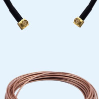 75 Ohm MCX Male Right Angle to MCX Male Right Angle RG179 RF Cable Assembly