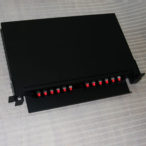 19inch 1U Rack Mount Patch Panel 12 Port OM4 50/125 MM Simplex FC/UPC